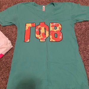 GAMMA PHI BETA V NECK TEE SHIRT
